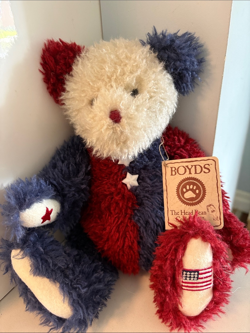 Vintage 2003 Boyd’s Bear Americus P. Bearsley, HB’s Heirloom Series Head Bean